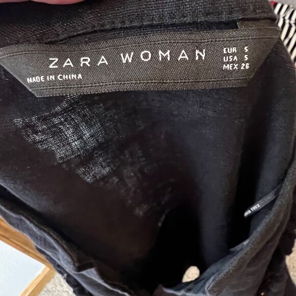 Zara Linen Drawstring Top Dress - Picture 4 of 6